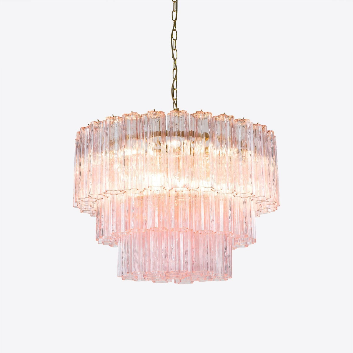 Medium Treviso Murano Chandelier 28" - Smoked Quartz28"Blushlighting