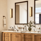 Melange Alabaster Rectangle Wall Sconces 20" - GoldBlushlighting