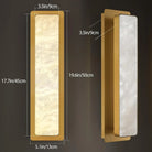 Melange Alabaster Rectangle Wall Sconces 20" - GoldBlushlighting