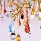 Melody Modern Linear Colorful Crystal Branch Chandelier - 49.2" L X 23.6" W X 25.6" HBlushlighting