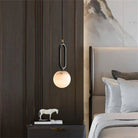 Merlin Phoenix Alabaster Sphere Pendant Light, Modern Pendant Lighting - Blushlighting