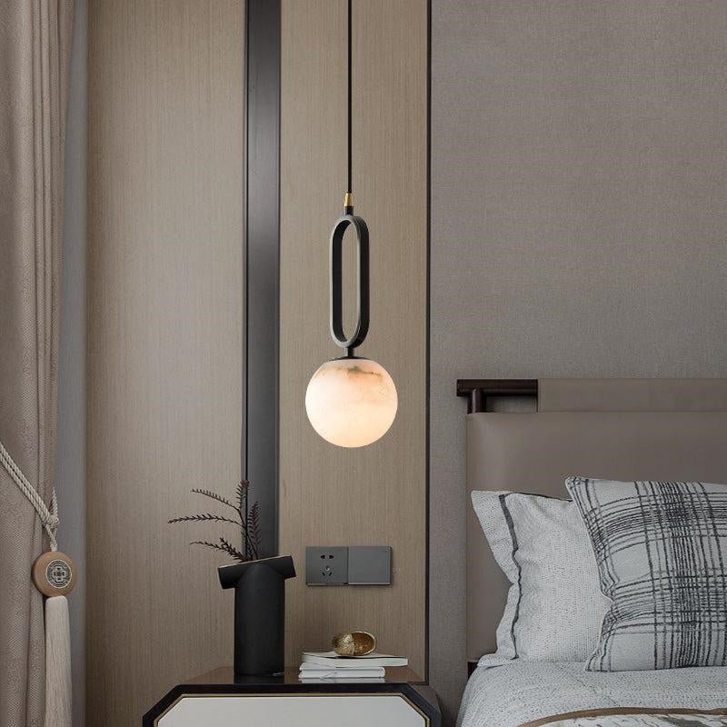 Merlin Phoenix Alabaster Sphere Pendant Light, Modern Pendant Lighting - Blushlighting