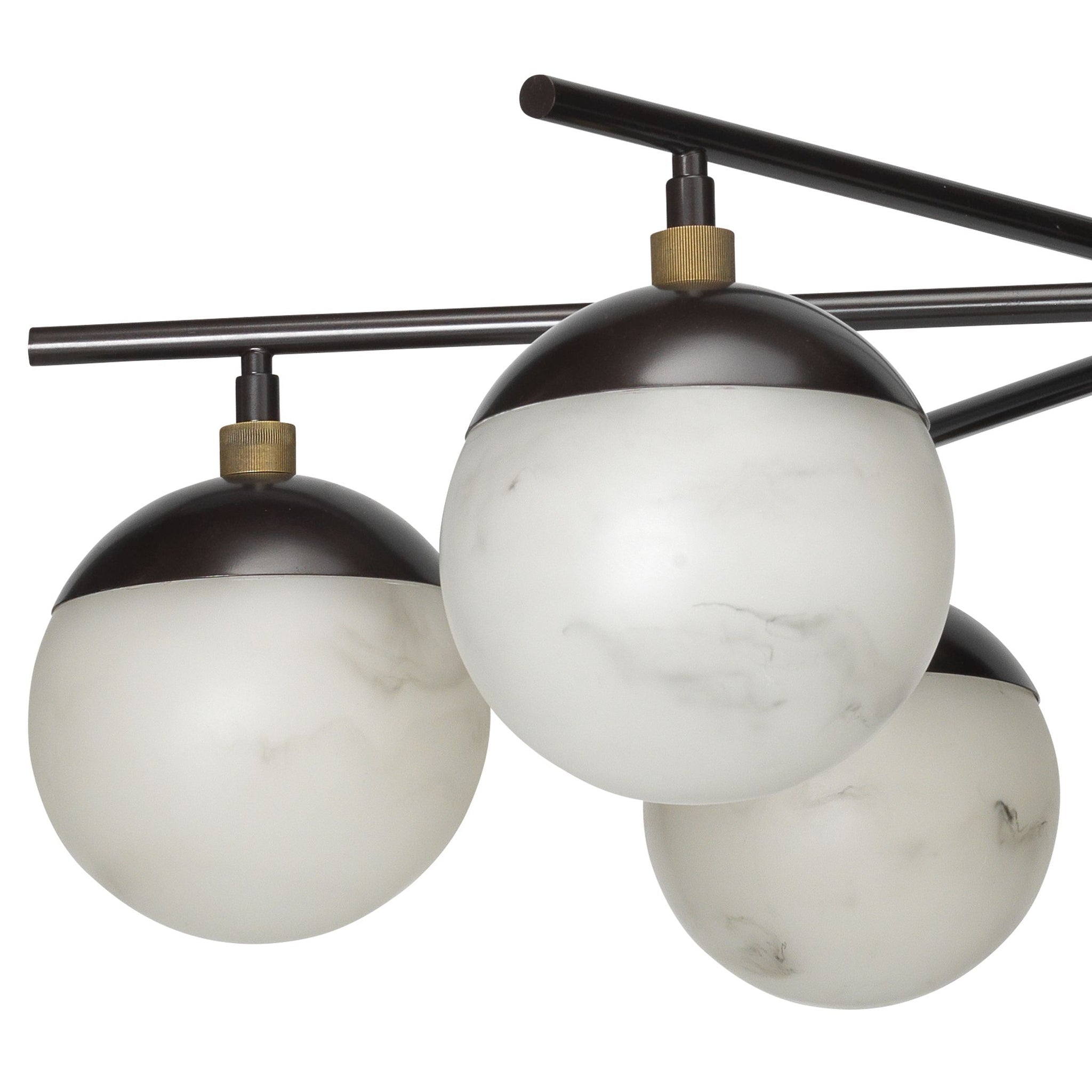 Metro Alabaster 6 Light Chandelier - Blushlighting