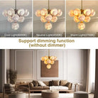 Mid Century Modern Sputnik 12 Light Gold Alabaster Globe Chandelier - Blushlighting