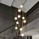 Mila Chandelier - Rectangle-5 Lights ( L 27.5" × W 3.93" × H 98.5" )BlackBlushlighting