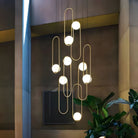 Mila Chandelier - Round-5 Lights ( ∅ 19.6"× H 98.5" )BlackBlushlighting