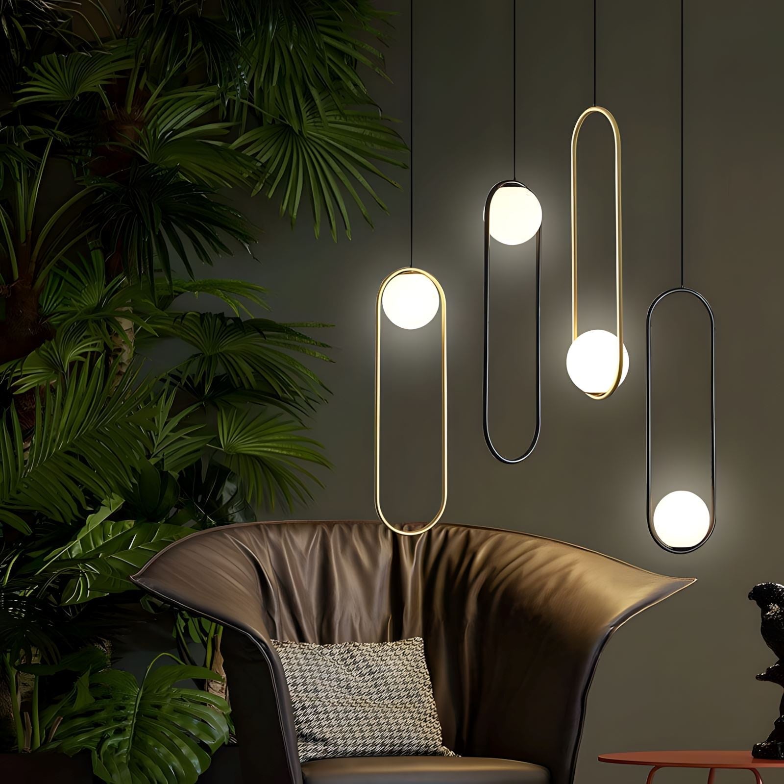 Mila Chandelier - Round-5 Lights ( ∅ 19.6"× H 98.5" )GoldBlushlighting
