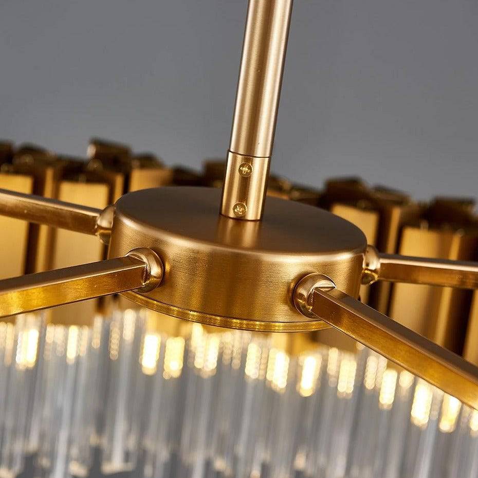 Milano Brushed Gold Crystal Chandelier - D32"Blushlighting