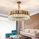 Milano Brushed Gold Crystal Chandelier - D32"Blushlighting