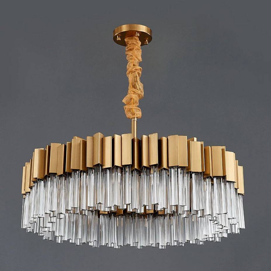 Milano Brushed Gold Crystal Chandelier - D24"Blushlighting