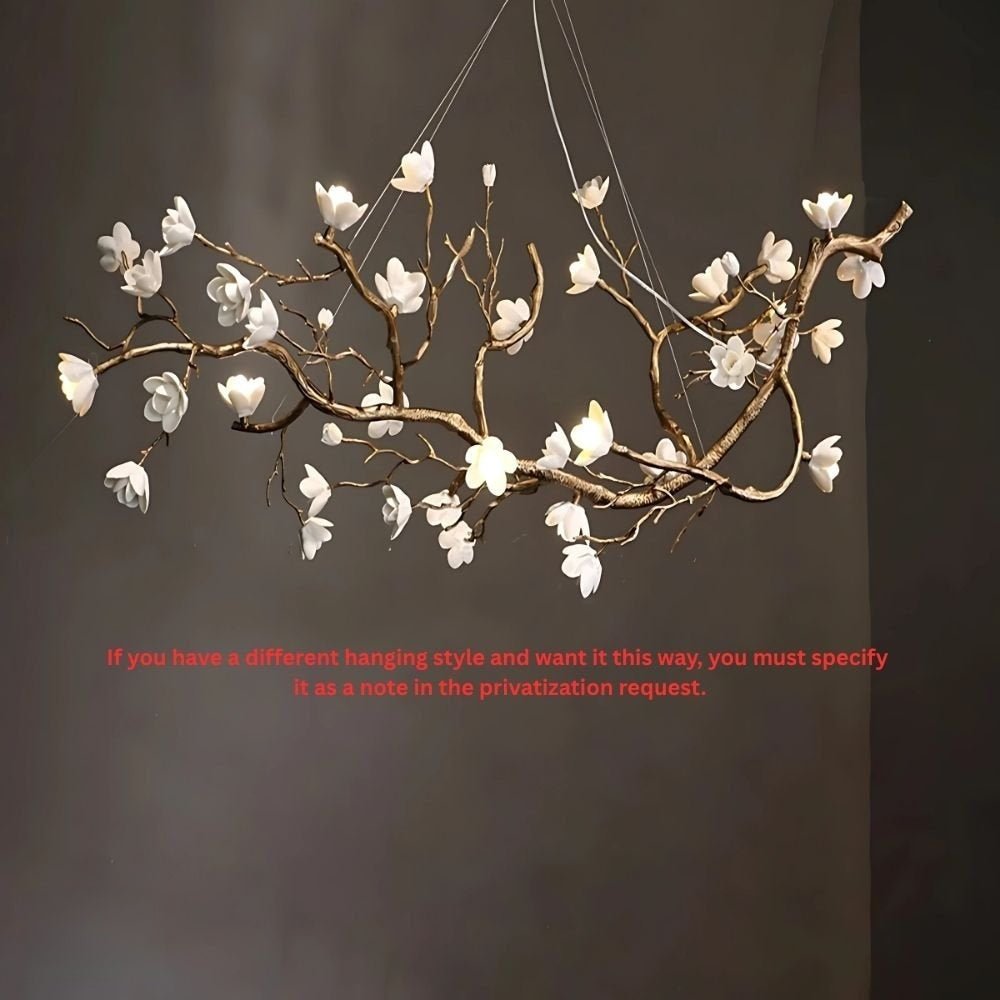 Minas Rustic Tree Branch Chandelier - Black47.24” ( 120 cm )Warm White 3000KBlushlighting