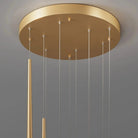 Minimalism Foyer Staircase Chandelier Ceiling Pendant Lighting Fixture For Living Room Entryway In Gold/ Black Finish - 6 Lights/ D11.8"*H78.7"GoldWarm LightBlushlighting
