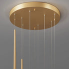 Minimalism Foyer Staircase Chandelier Ceiling Pendant Lighting Fixture For Living Room Entryway In Gold/ Black Finish - Blushlighting