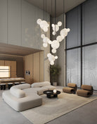 Minimalist Antique Alabaster Cluster Pendant Light Fixtures 6" Wide - 1P-D15CM/D5.91"White + Black RodBlushlighting