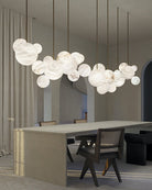 Minimalist Antique Alabaster Cluster Pendant Light Fixtures 6" Wide - 1P-D15CM/D5.91"White + Black RodBlushlighting