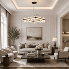 Mirage Natural Stone Chandelier 31" - Blushlighting