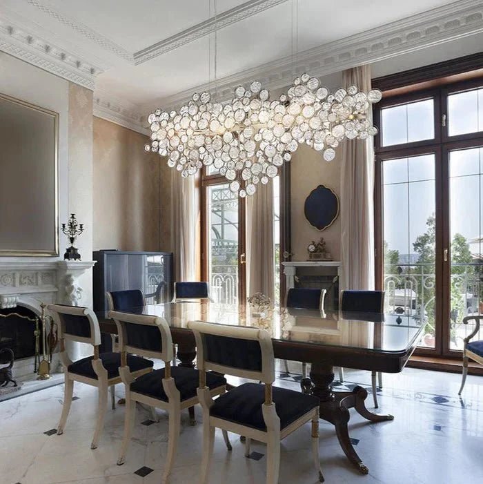 Mirella Trento Clustered Glass Linear Chandelier - 55.8”ChromeBlushlighting