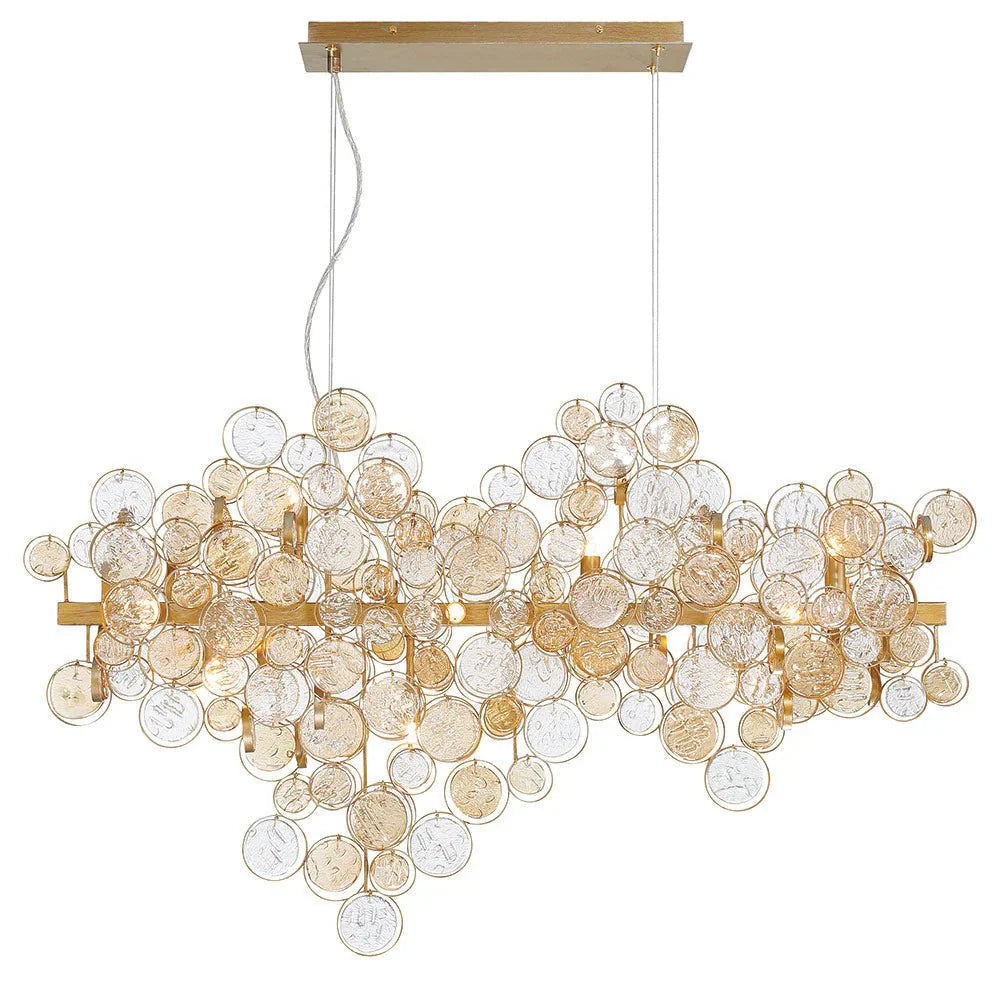 Mirella Trento Clustered Glass Linear Chandelier - Blushlighting