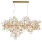 Mirella Trento Clustered Glass Linear Chandelier - 40.3”GoldBlushlighting