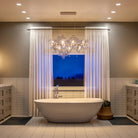 Mirella Trento Clustered Glass Linear Chandelier - Blushlighting