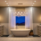 Mirella Trento Clustered Glass Linear Chandelier - 55.8”ChromeBlushlighting