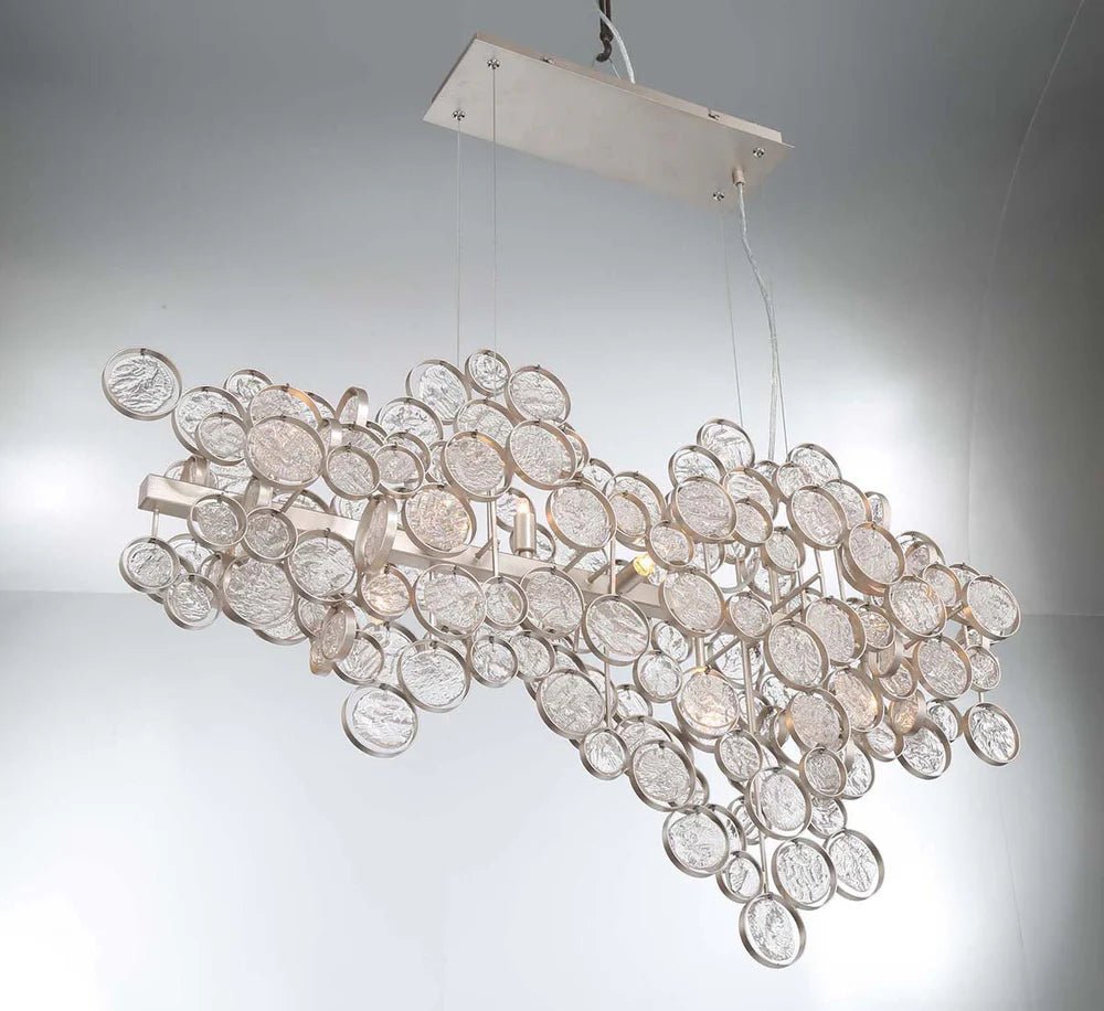 Mirella Trento Clustered Glass Linear Chandelier - Blushlighting