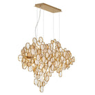 Mirella Trento Clustered Glass Linear Chandelier - 40.3”GoldBlushlighting