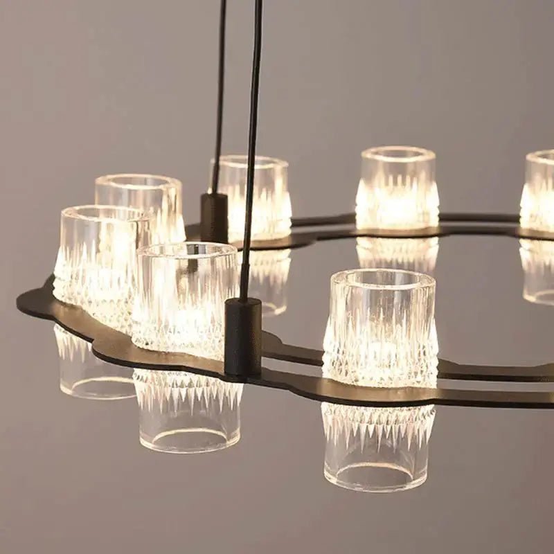 Misty 2 - Layer Ring Modern Retro Chandelier - 32 LightsBlushlighting