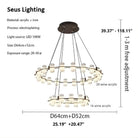 Misty 2 - Layer Ring Modern Retro Chandelier - 32 LightsBlushlighting