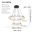 Misty 2 - Layer Ring Modern Retro Chandelier - 32 LightsBlushlighting