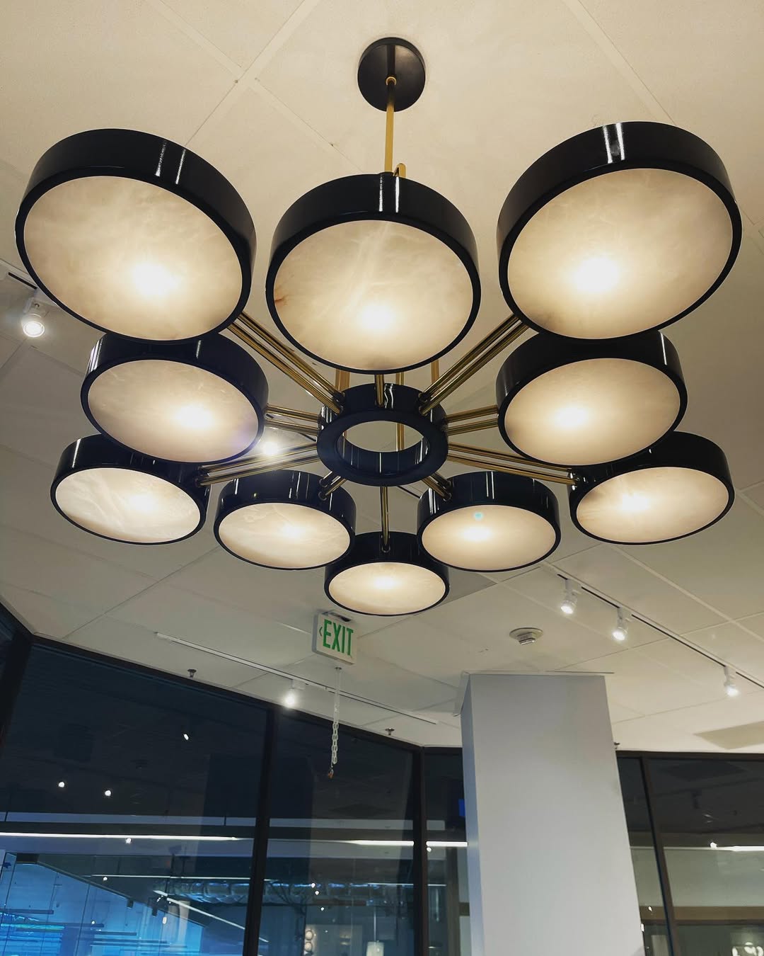 Modern 10-Light Round Alabaster Cluster Chandelier for Low-ceiling - D44"*H42"(D111.76cm*H106.68cm)Warm LightBlushlighting