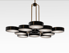 Modern 10-Light Round Alabaster Cluster Chandelier for Low-ceiling - D44"*H42"(D111.76cm*H106.68cm)Warm LightBlushlighting