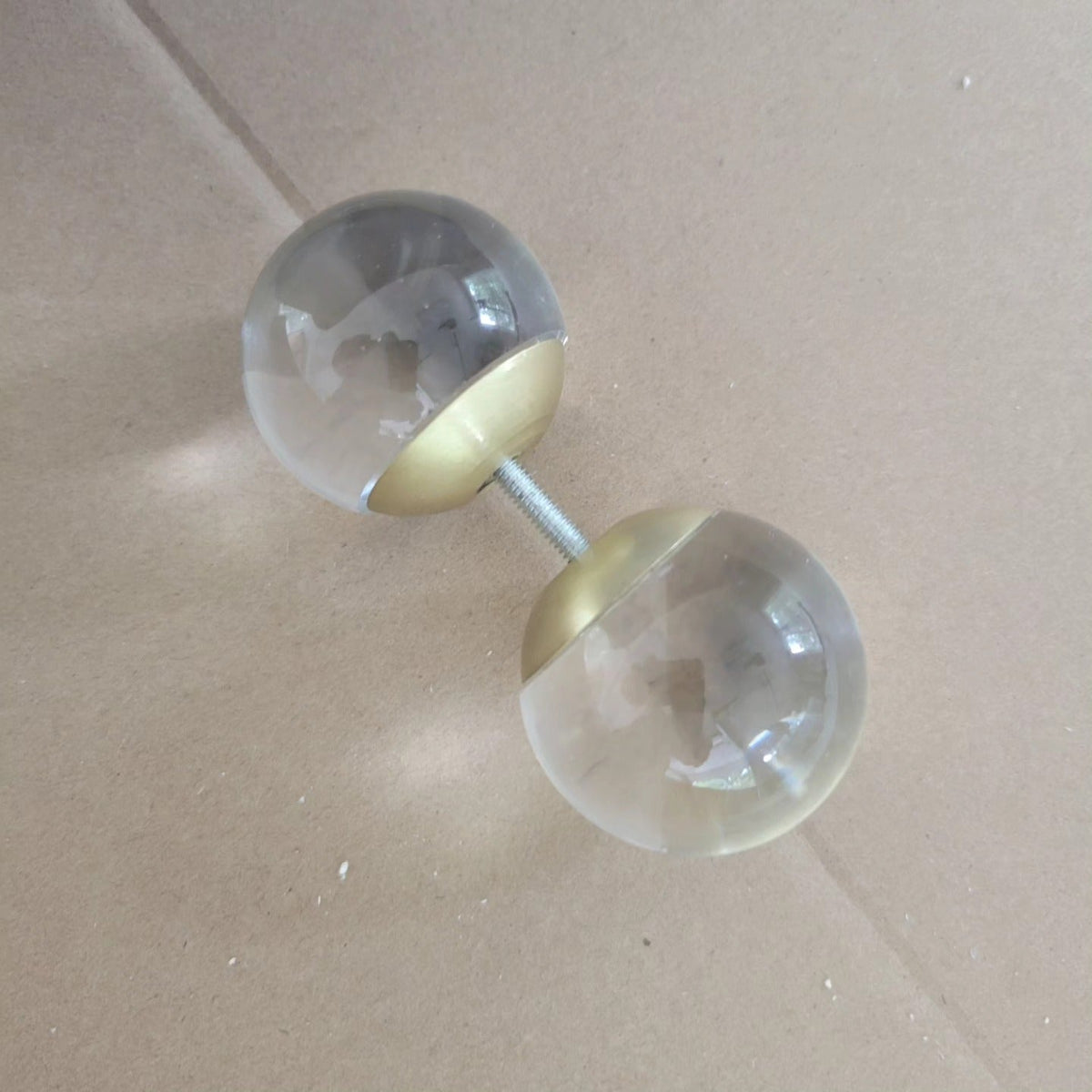 Modern 2/3 Ring Glass Ball Chandelier for Low-ceiling - 2 Rings/D39.25"*H32.5"BrassDimmable Warm LightBlushlighting