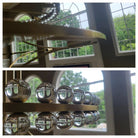 Modern 2/3 Ring Glass Ball Chandelier for Low-ceiling - 2 Rings/D39.25"*H32.5"BrassDimmable Warm LightBlushlighting