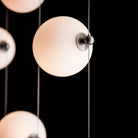 Modern 6 - Light Vertical Glass Globe Ceiling Chandelier - L27.5"*W4.5"*H220"(69.85cm*W11.43cm*H558.8cm)Warm LightBlushlighting