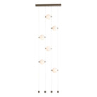Modern 6 - Light Vertical Glass Globe Ceiling Chandelier - L27.5"*W4.5"*H220"(69.85cm*W11.43cm*H558.8cm)Warm LightBlushlighting