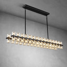 Modern 72" Rectangle K9 Crystal Chandelier for Dining Room - 72inBlackBlushlighting