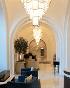 Modern Acrylic Tile Chandelier for High-ceiling - 6 Tier/D47.2"*H37.4"Blushlighting