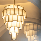 Modern Acrylic Tile Chandelier for High-ceiling - 6 Tier/D47.2"*H37.4"Blushlighting