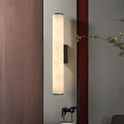 Modern Alabaster Bathroom Sconce - LargeBlackBlushlighting