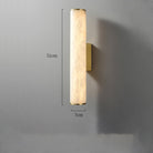 Modern Alabaster Bathroom Sconce - LargeBlackBlushlighting