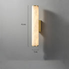 Modern Alabaster Bathroom Sconce - LargeBlackBlushlighting