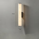 Modern Alabaster Bathroom Sconce - SmallBlackBlushlighting