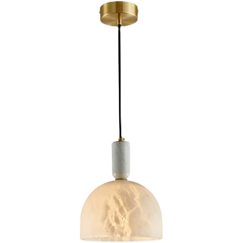 Modern Alabaster Bedside Pendant Light, Bedroom Pendant Lamp - SmallBlushlighting