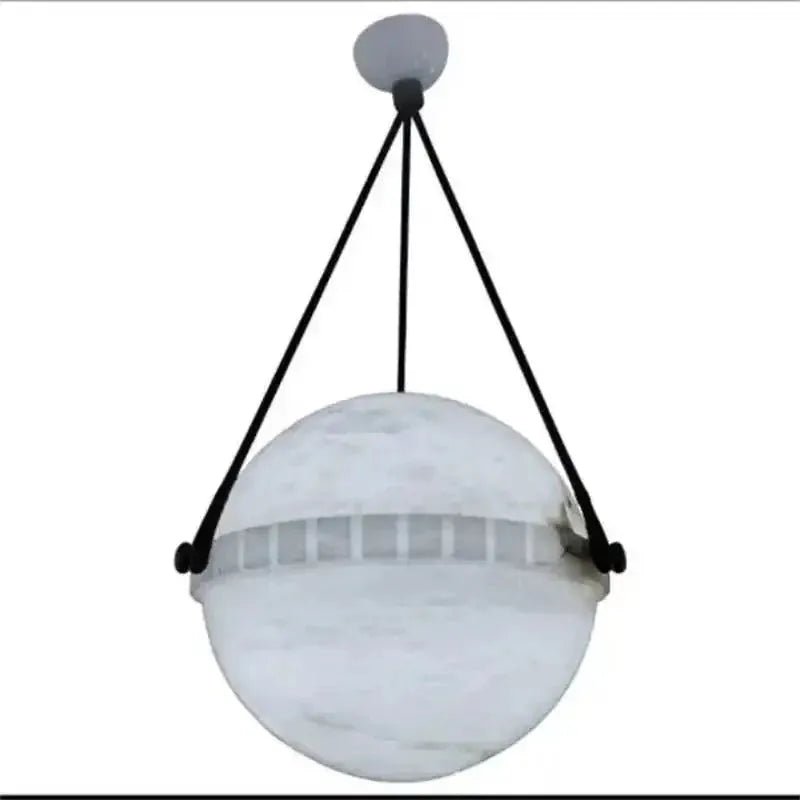 Modern Alabaster Globe Pendant Light - 20"DBlushlighting