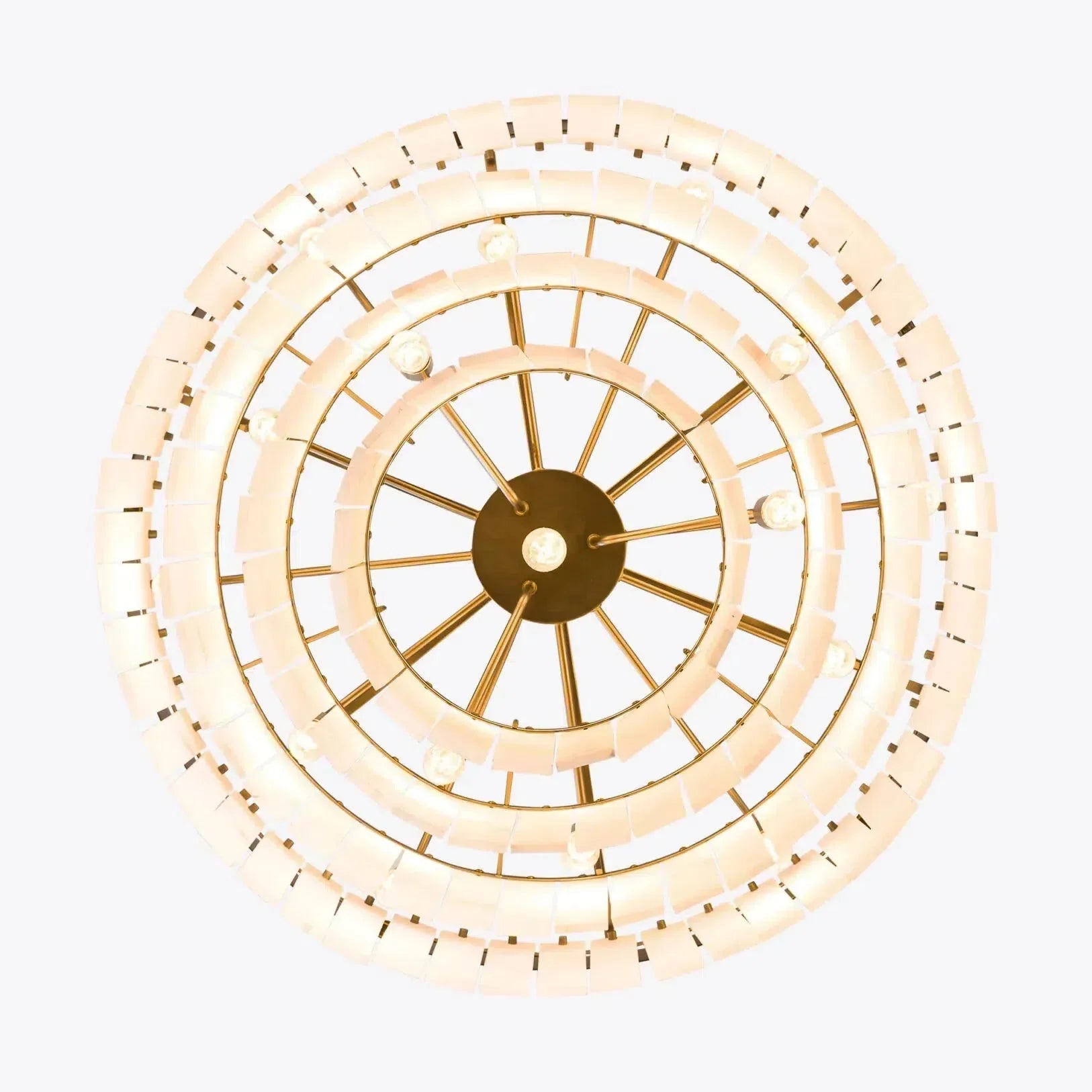 Modern Alabaster Tiered Chandelier-Blushlighting