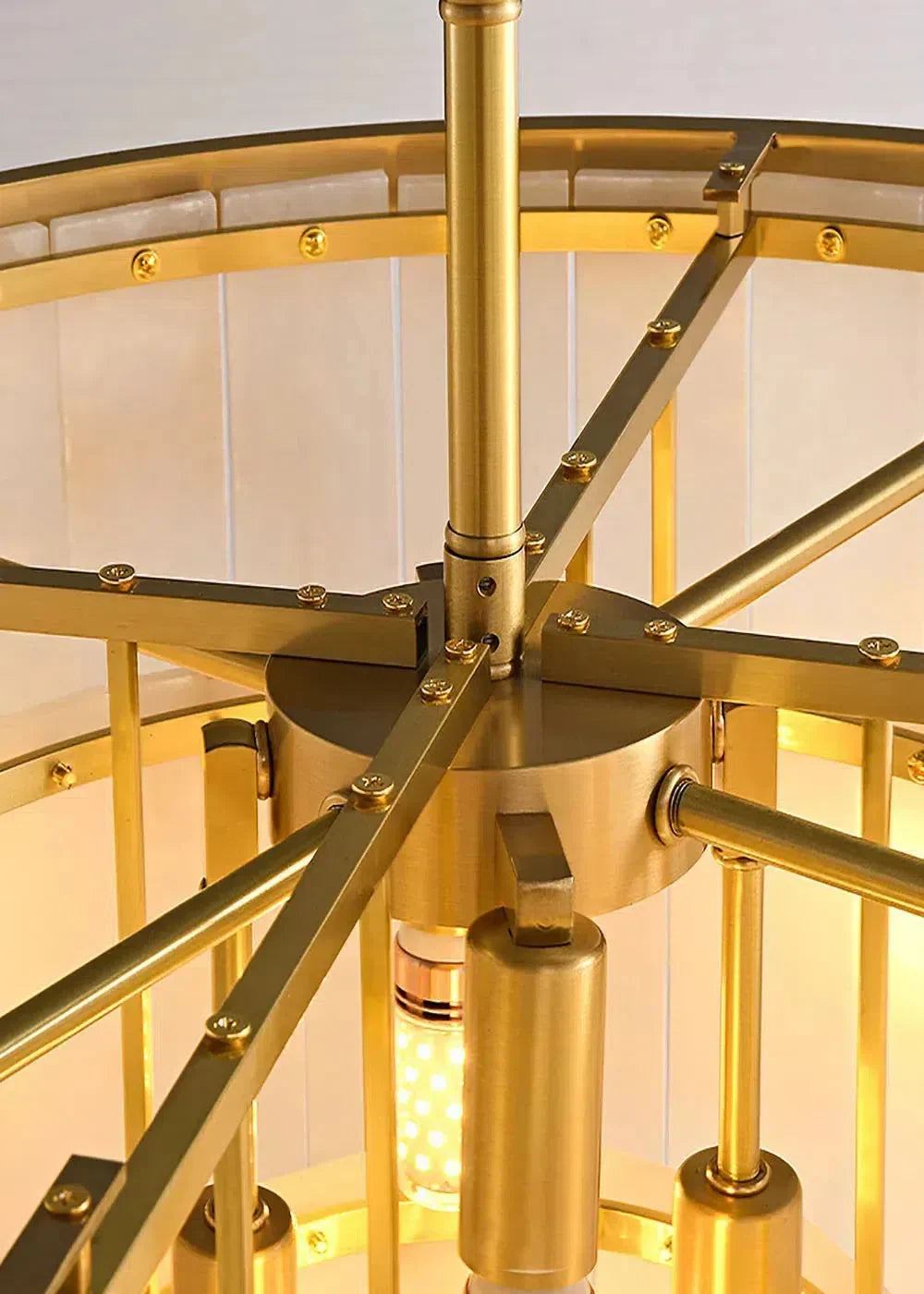 Modern Alabaster Tiered Chandelier-Blushlighting