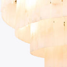Modern Alabaster Tiered Chandelier-Blushlighting