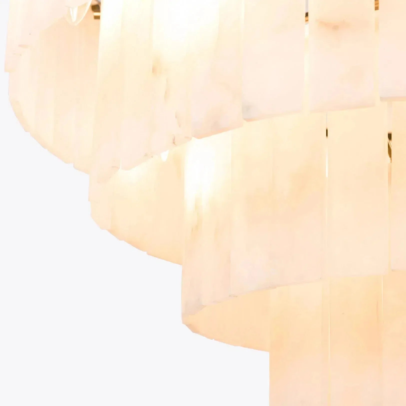 Modern Alabaster Tiered Chandelier-Blushlighting
