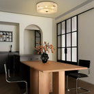Modern Antique Brass Textured Glass Ceiling Light - D41cm * H21cm / D16.1" * H8.3"CopperBlushlighting